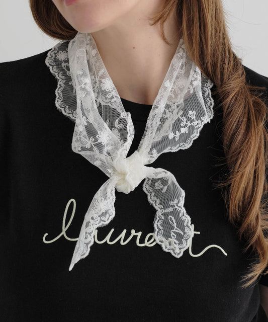 【ANOH】エアリートライアングルレーススカーフ