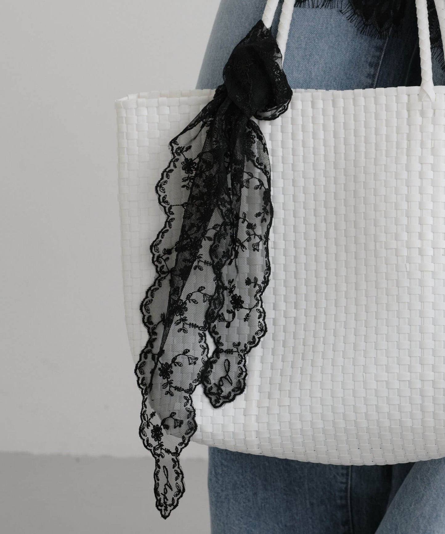 【ANOH】エアリートライアングルレーススカーフ