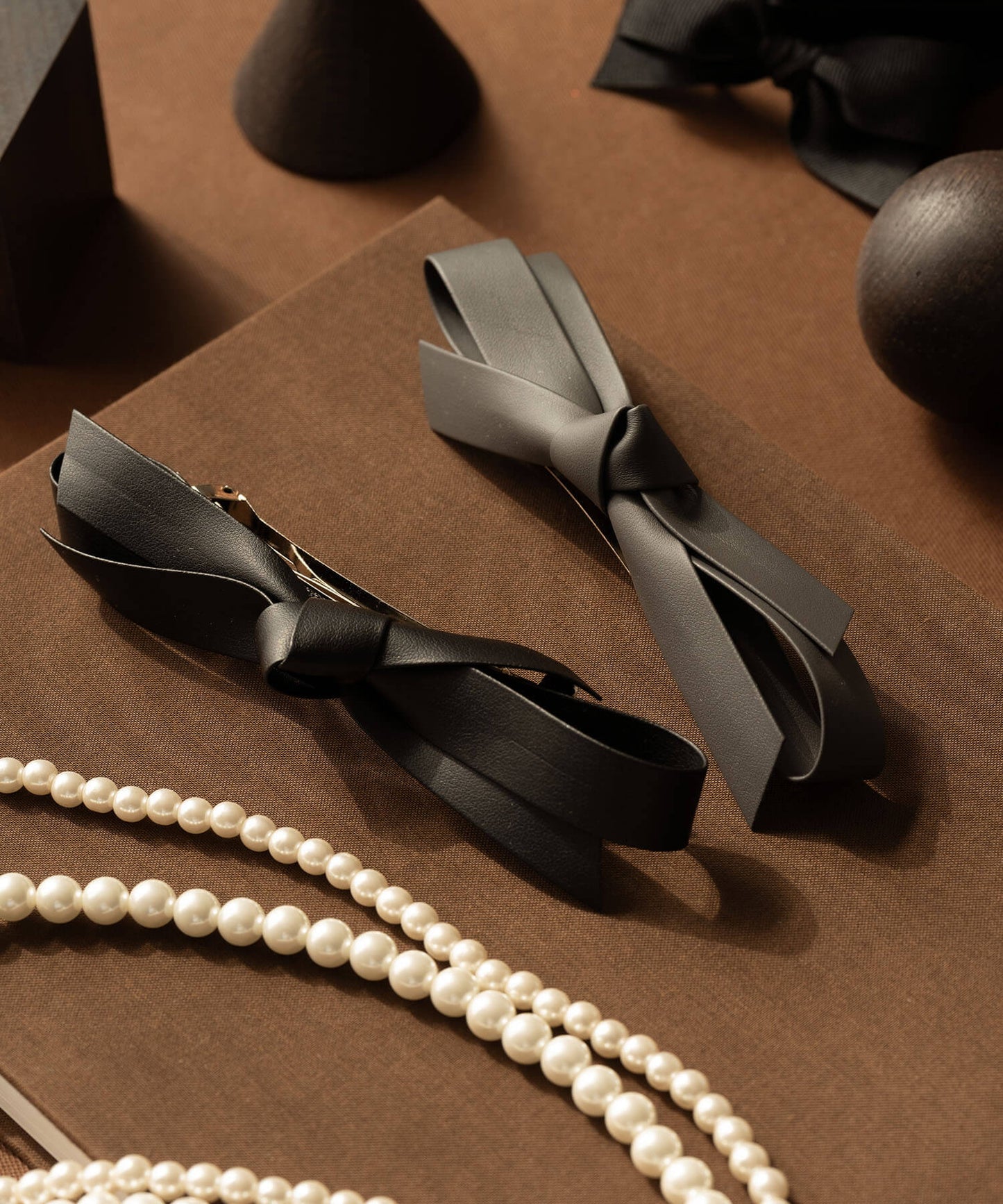 【ANOH】リボンバレッタ