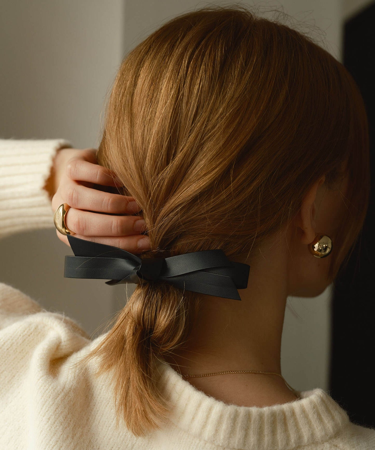 【ANOH】リボンバレッタ