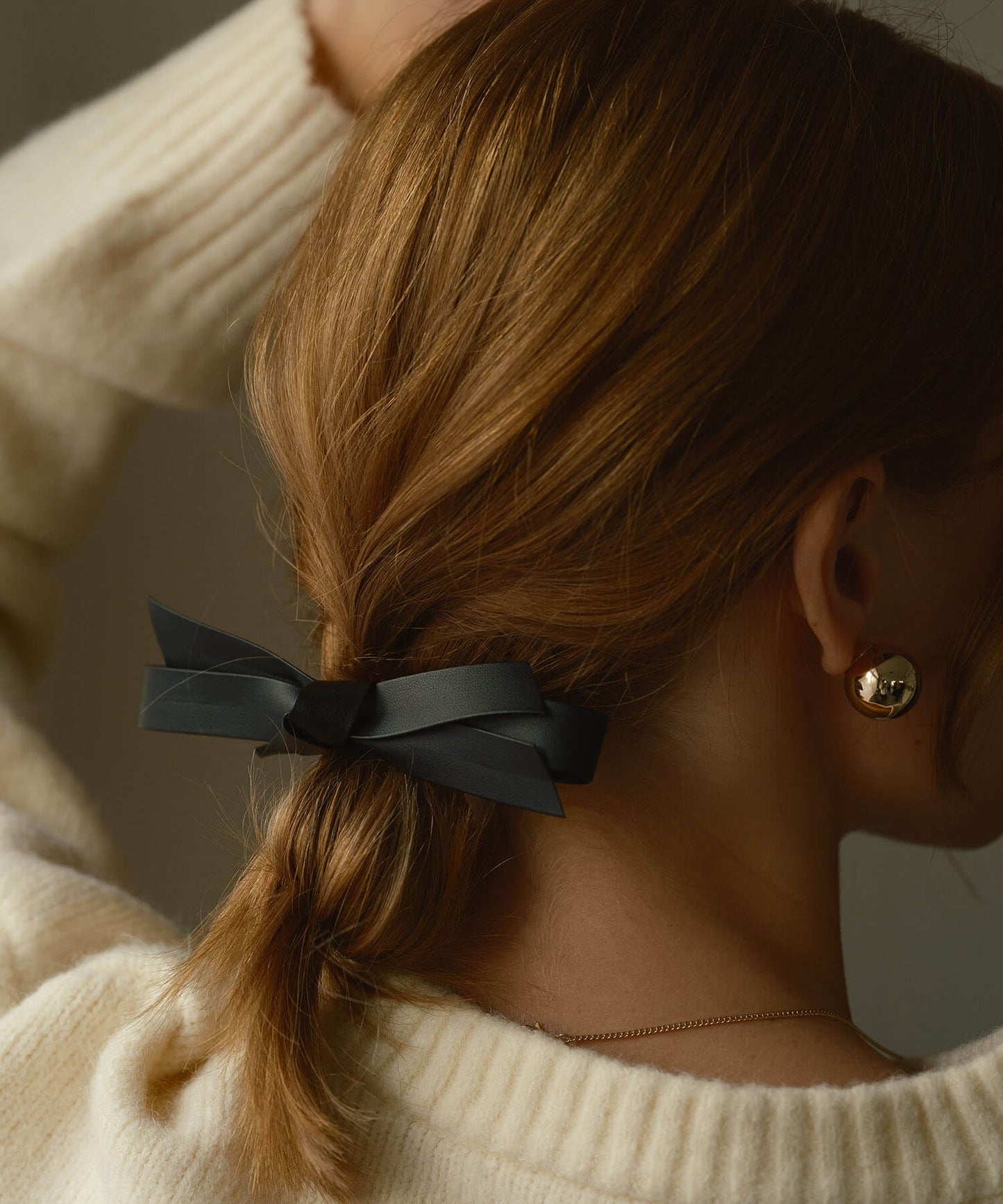 【ANOH】リボンバレッタ