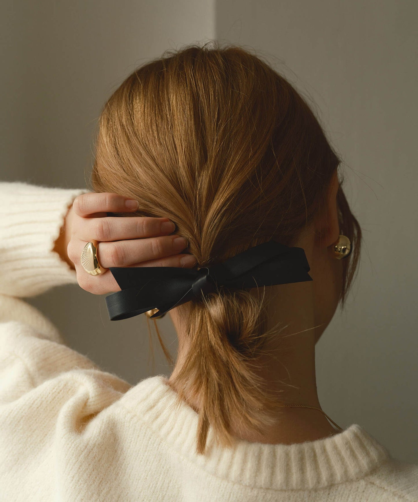 【ANOH】リボンバレッタ