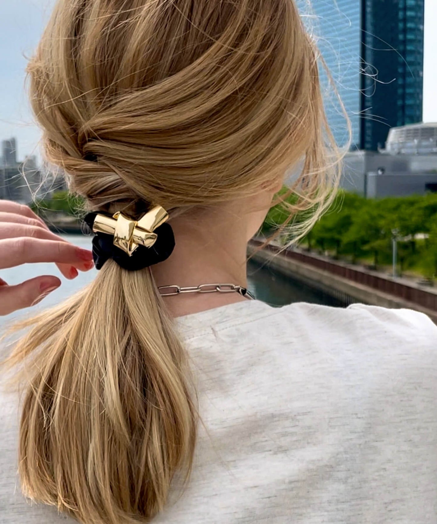 【ANOH】メタルヘアゴム