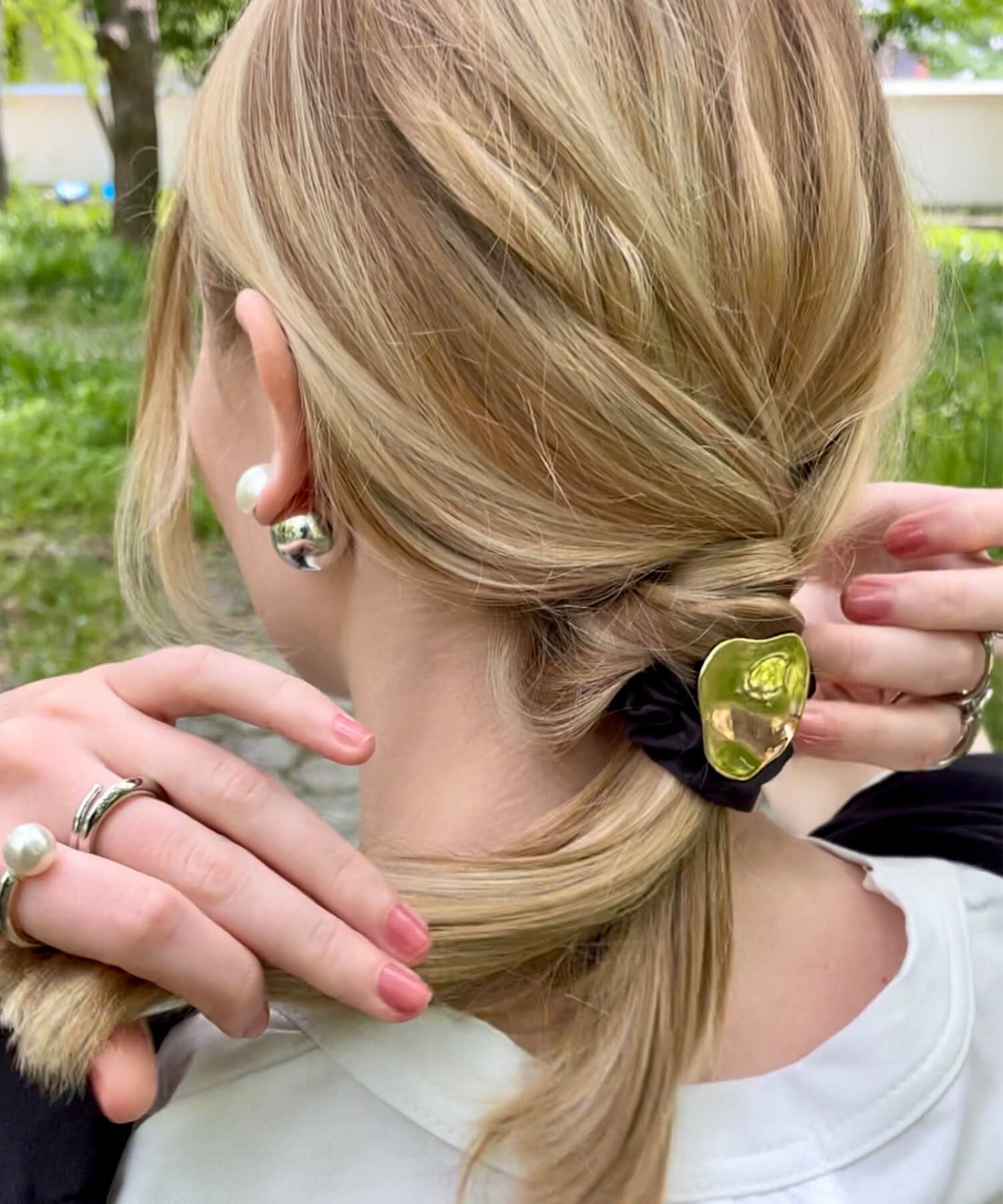 【ANOH】メタルヘアゴム