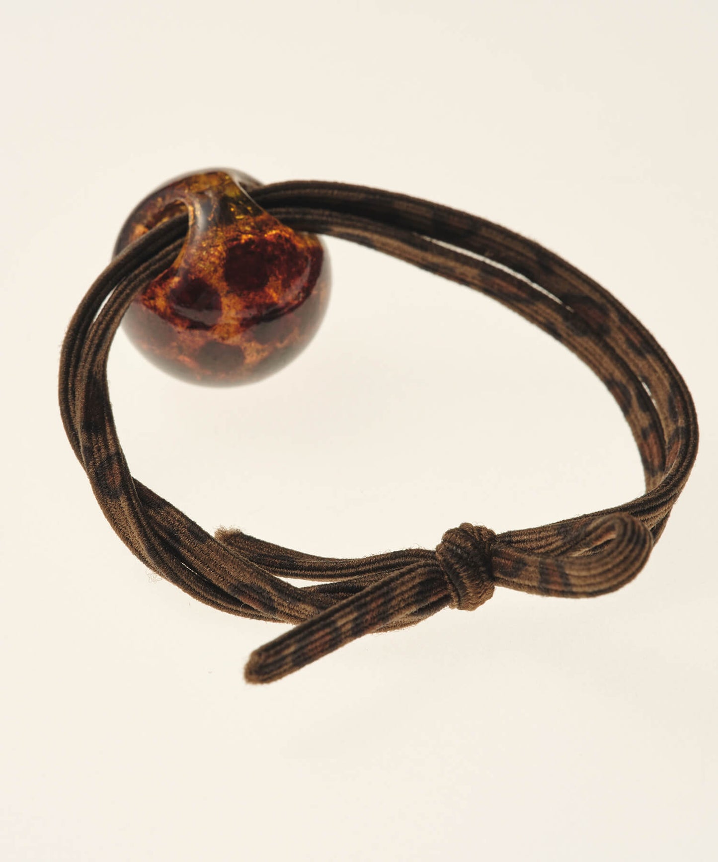 【ANOH】 レオパードボールヘアゴム