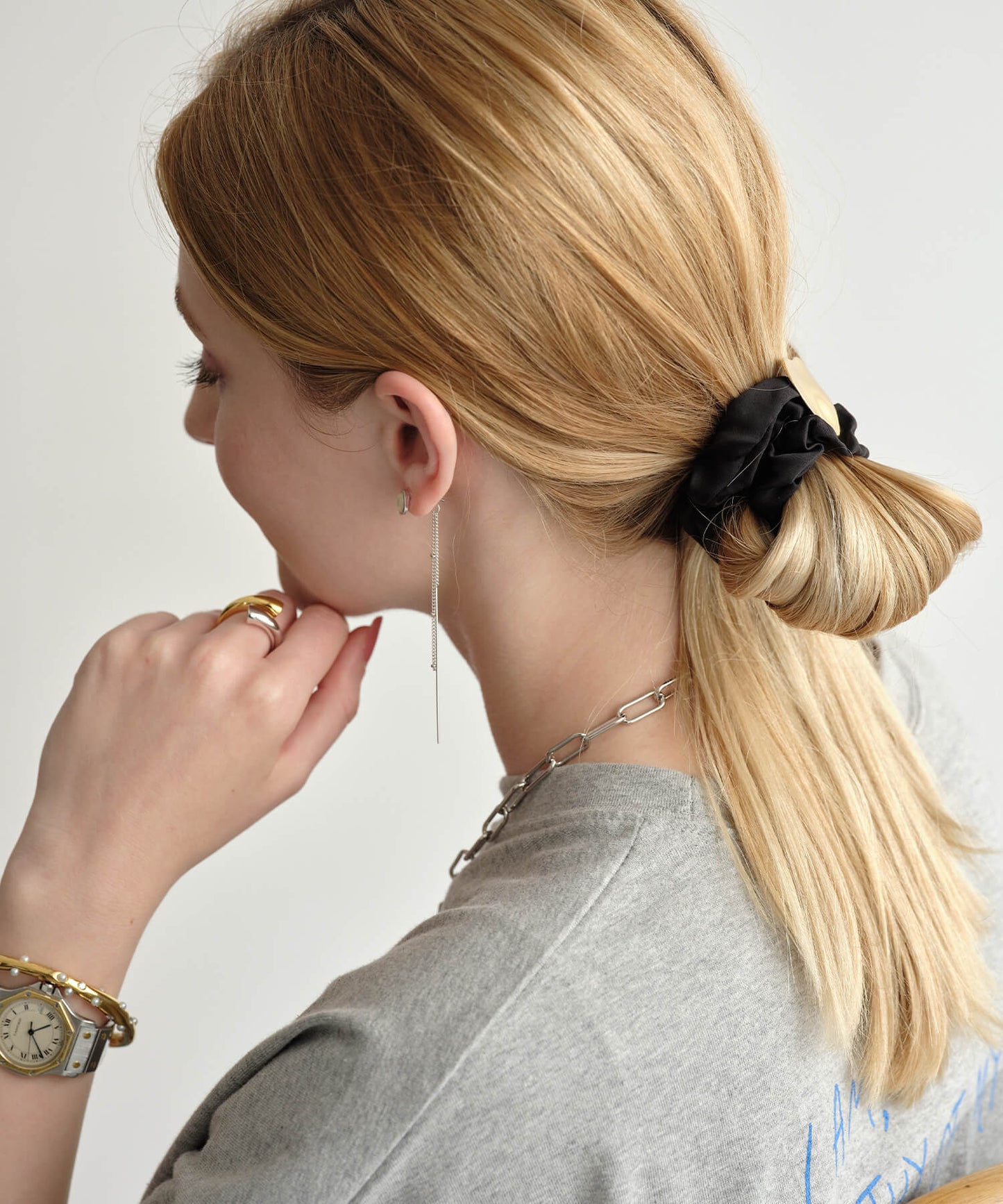 【ANOH】メタルヘアゴム