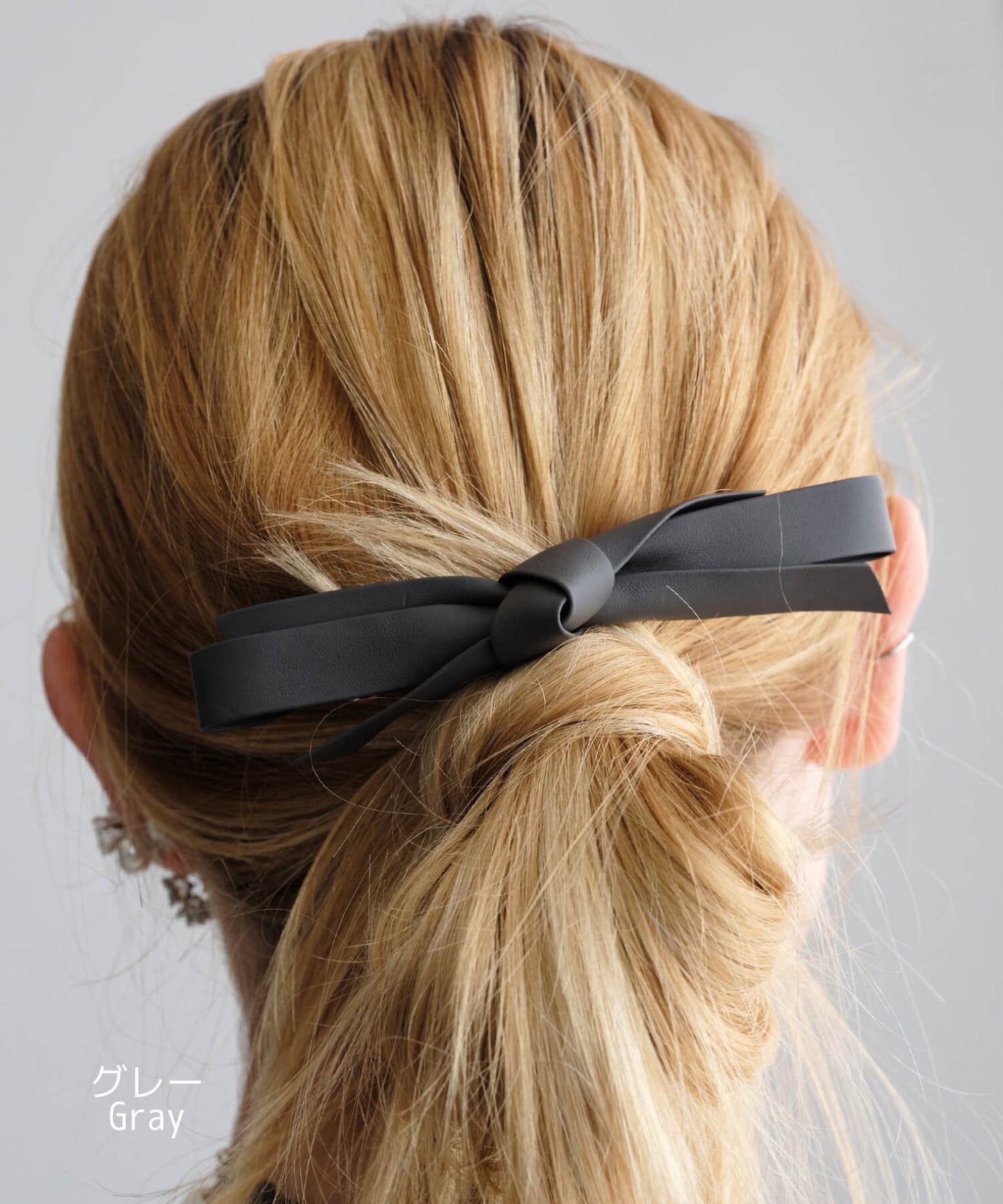 【ANOH】リボンバレッタ