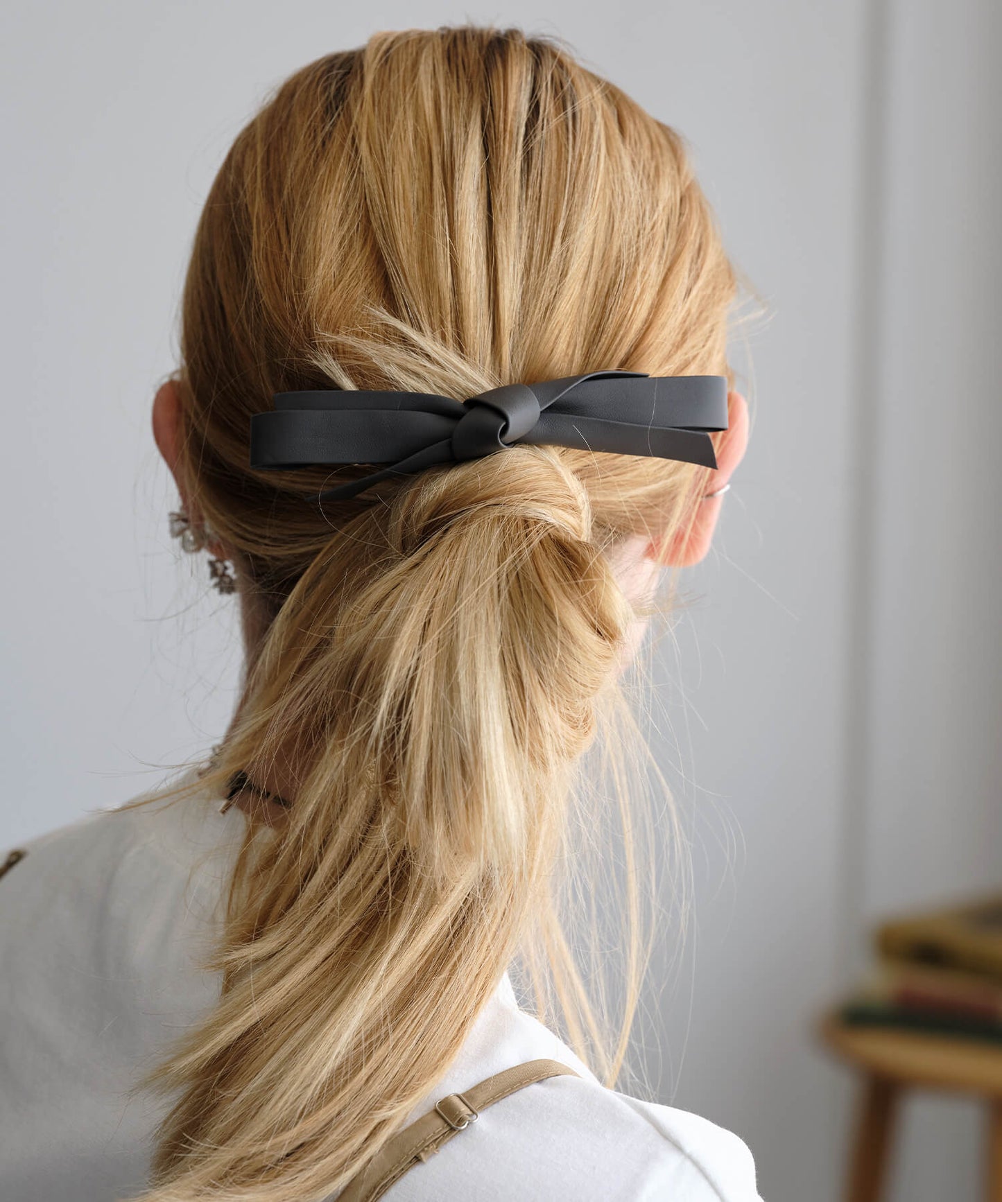 【ANOH】リボンバレッタ