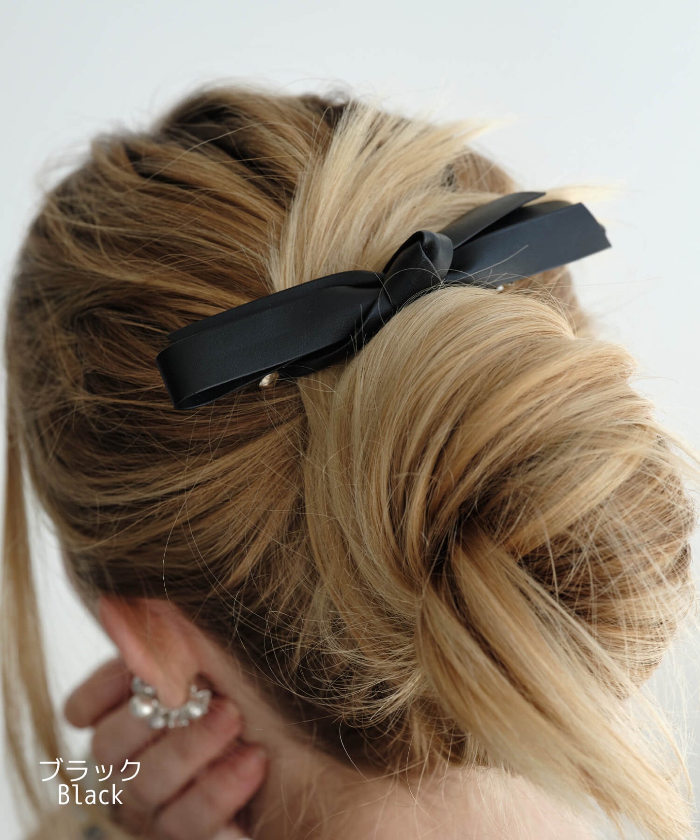 【ANOH】リボンバレッタ