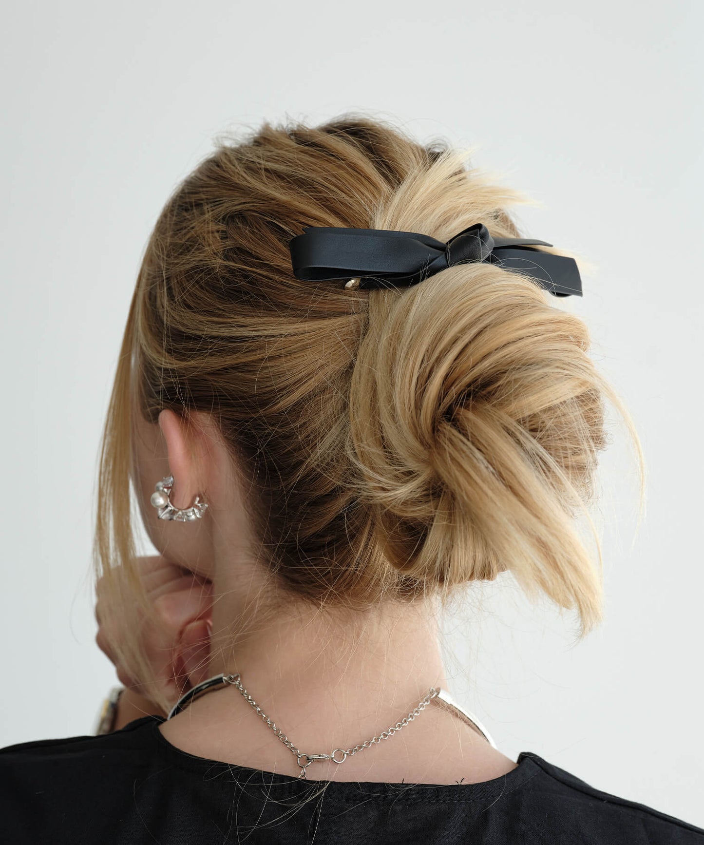 【ANOH】リボンバレッタ