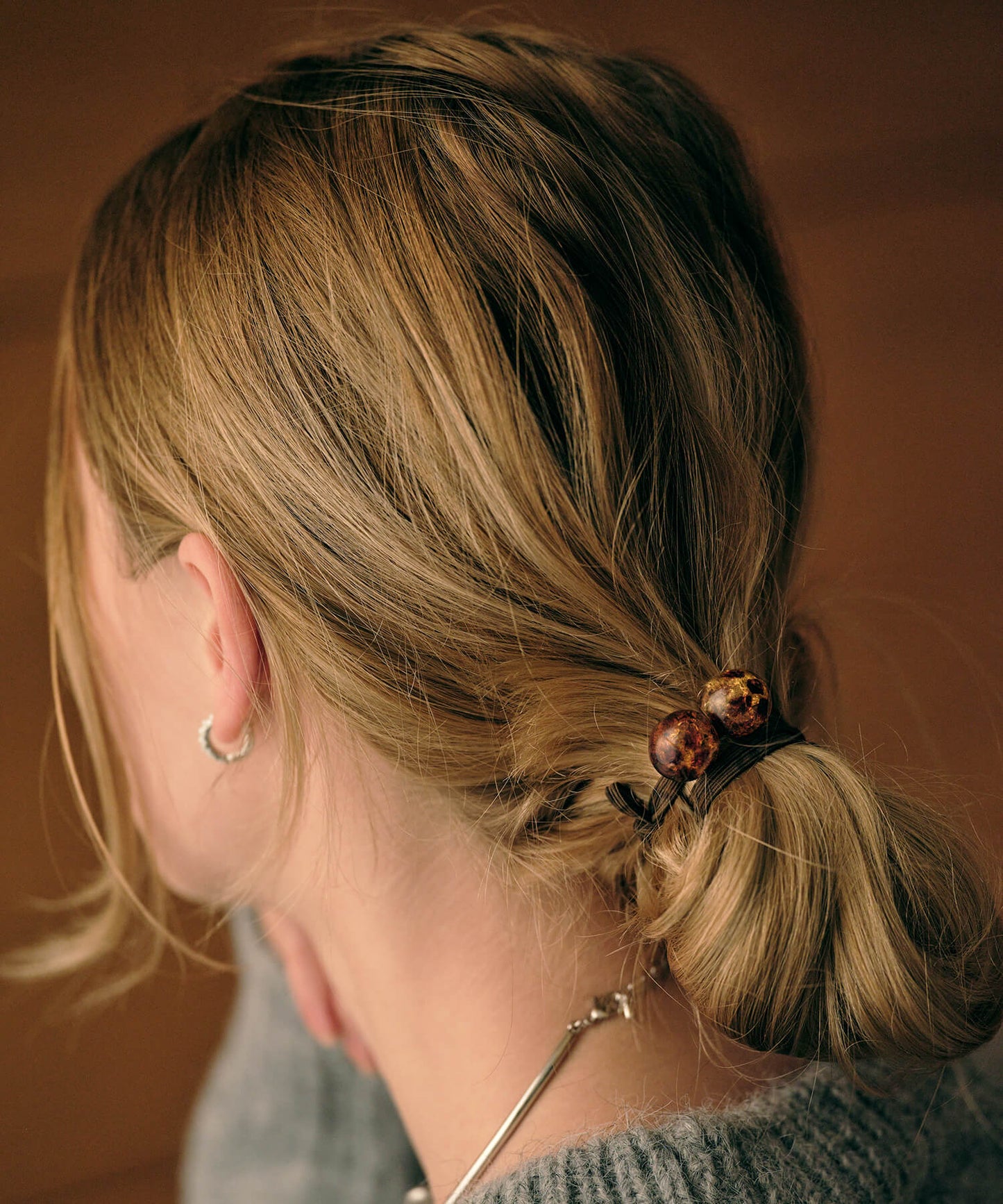 【ANOH】 レオパードボールヘアゴム