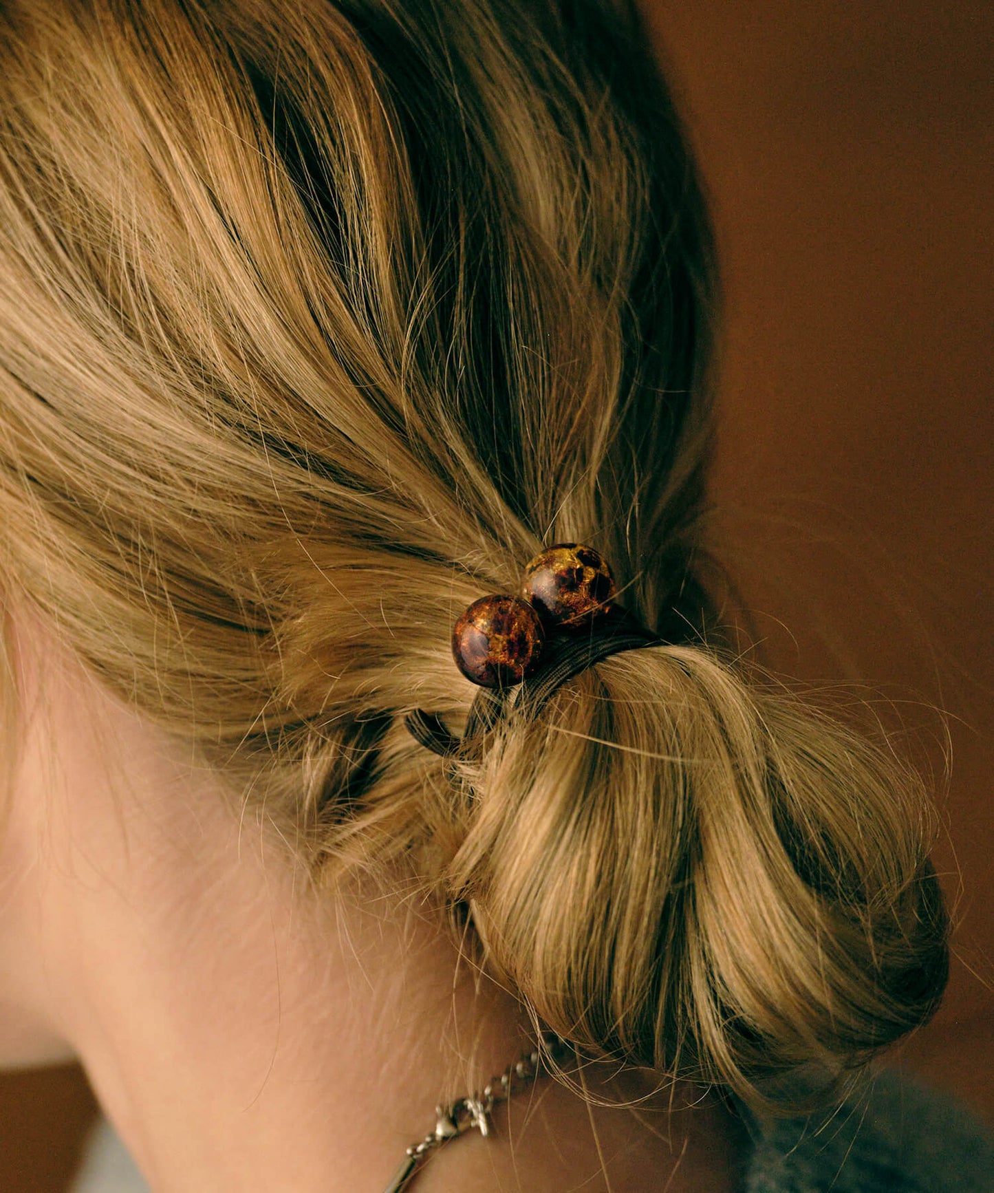 【ANOH】 レオパードボールヘアゴム