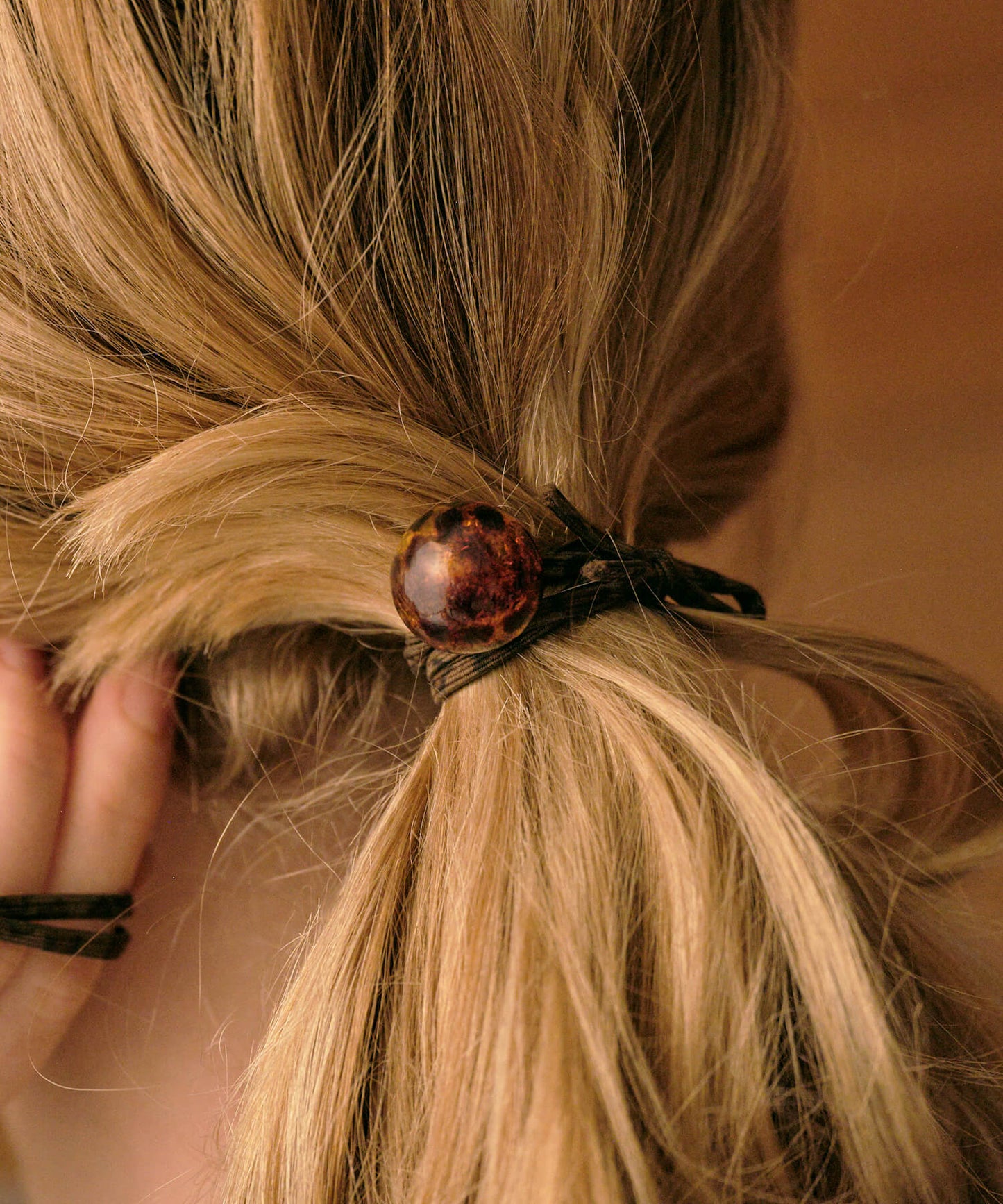 【ANOH】 レオパードボールヘアゴム