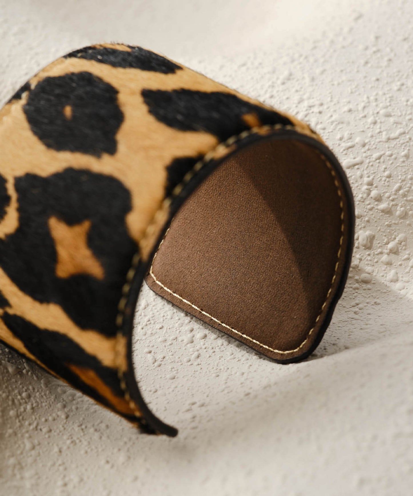 【ANOH】レオパードハラコバングル