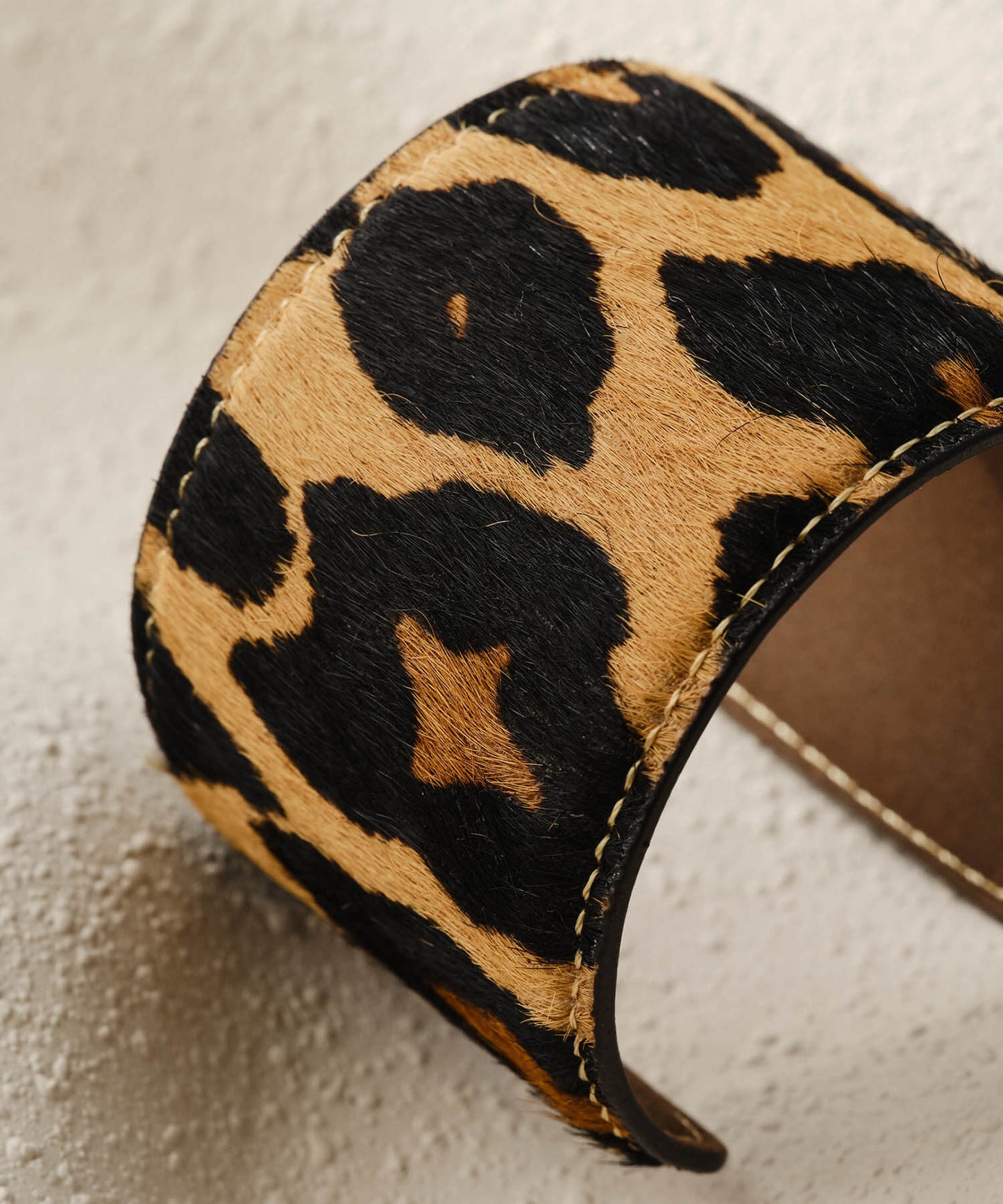 【ANOH】レオパードハラコバングル