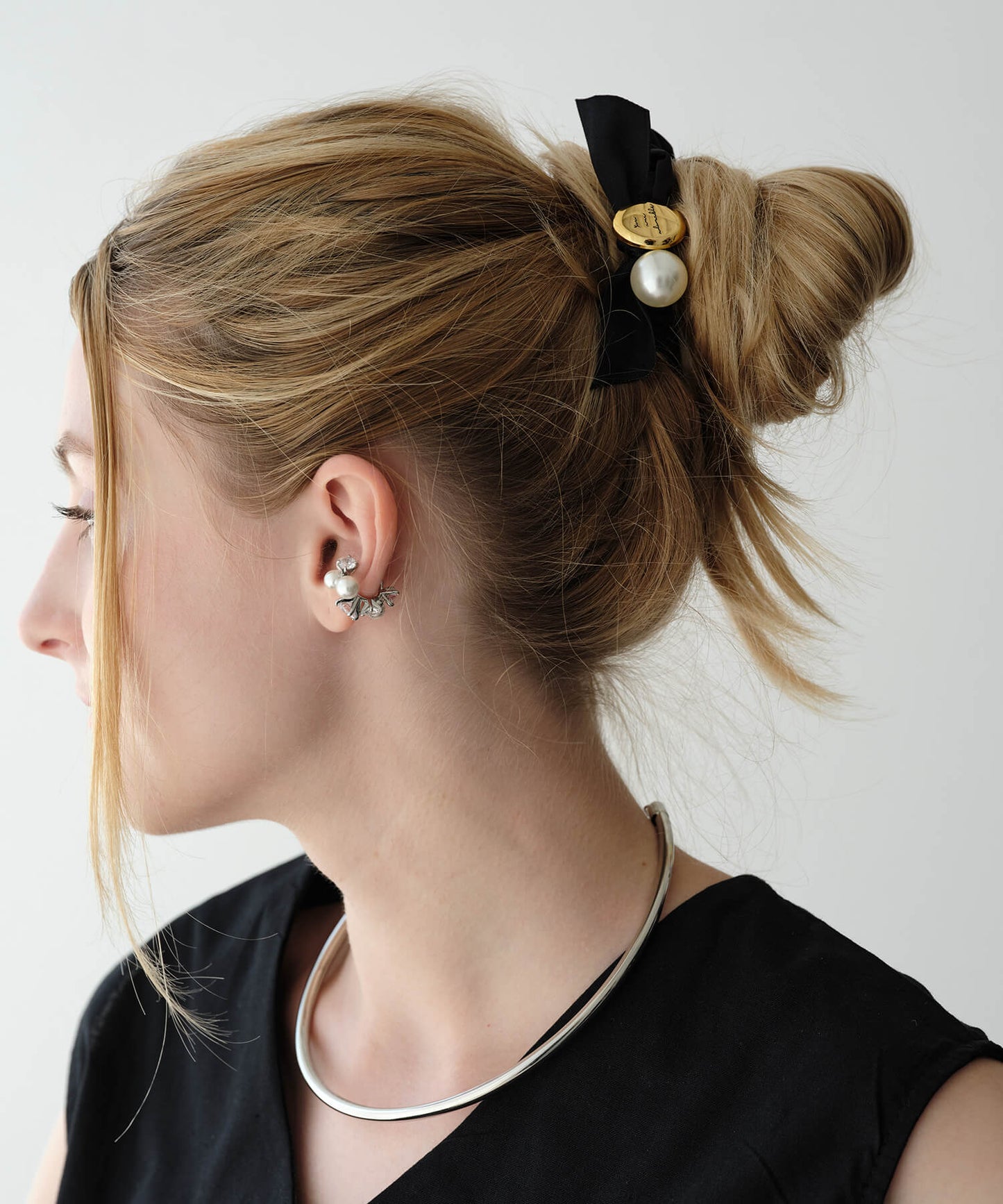 【ANOH】パールリボンヘアゴム