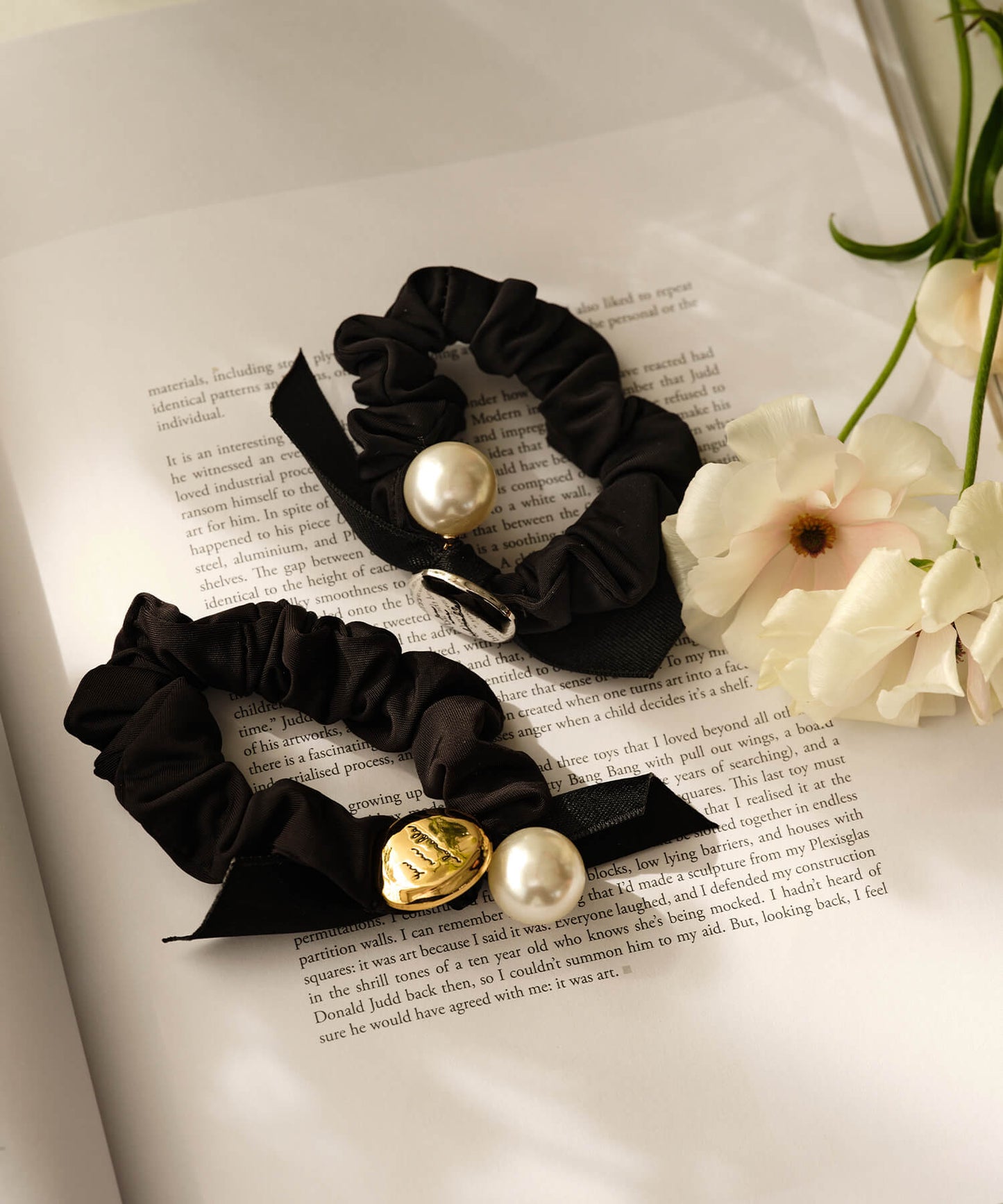 【ANOH】パールリボンヘアゴム