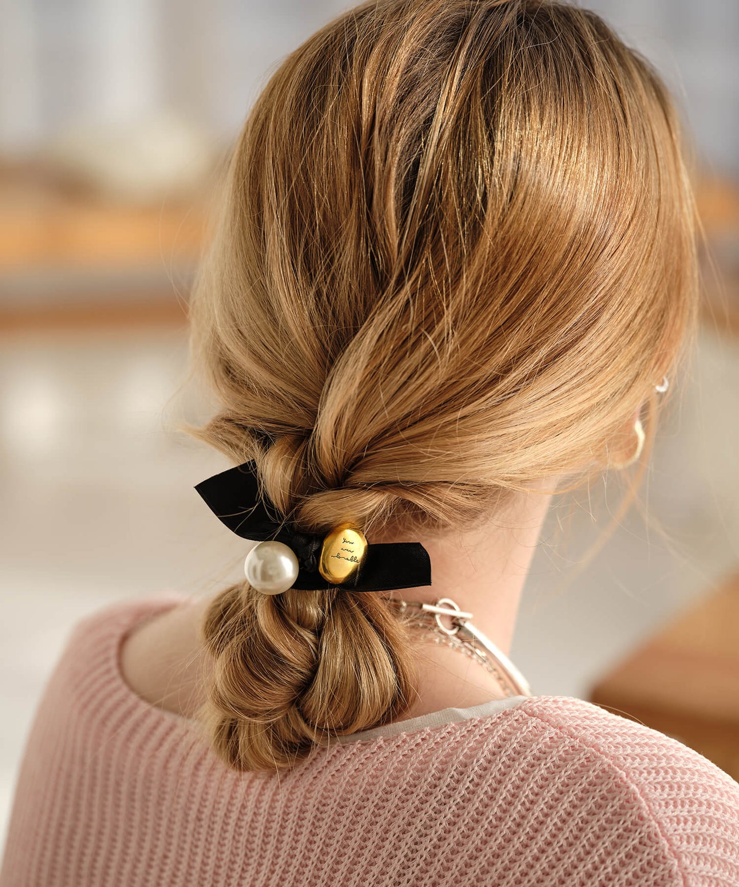 【ANOH】パールリボンヘアゴム