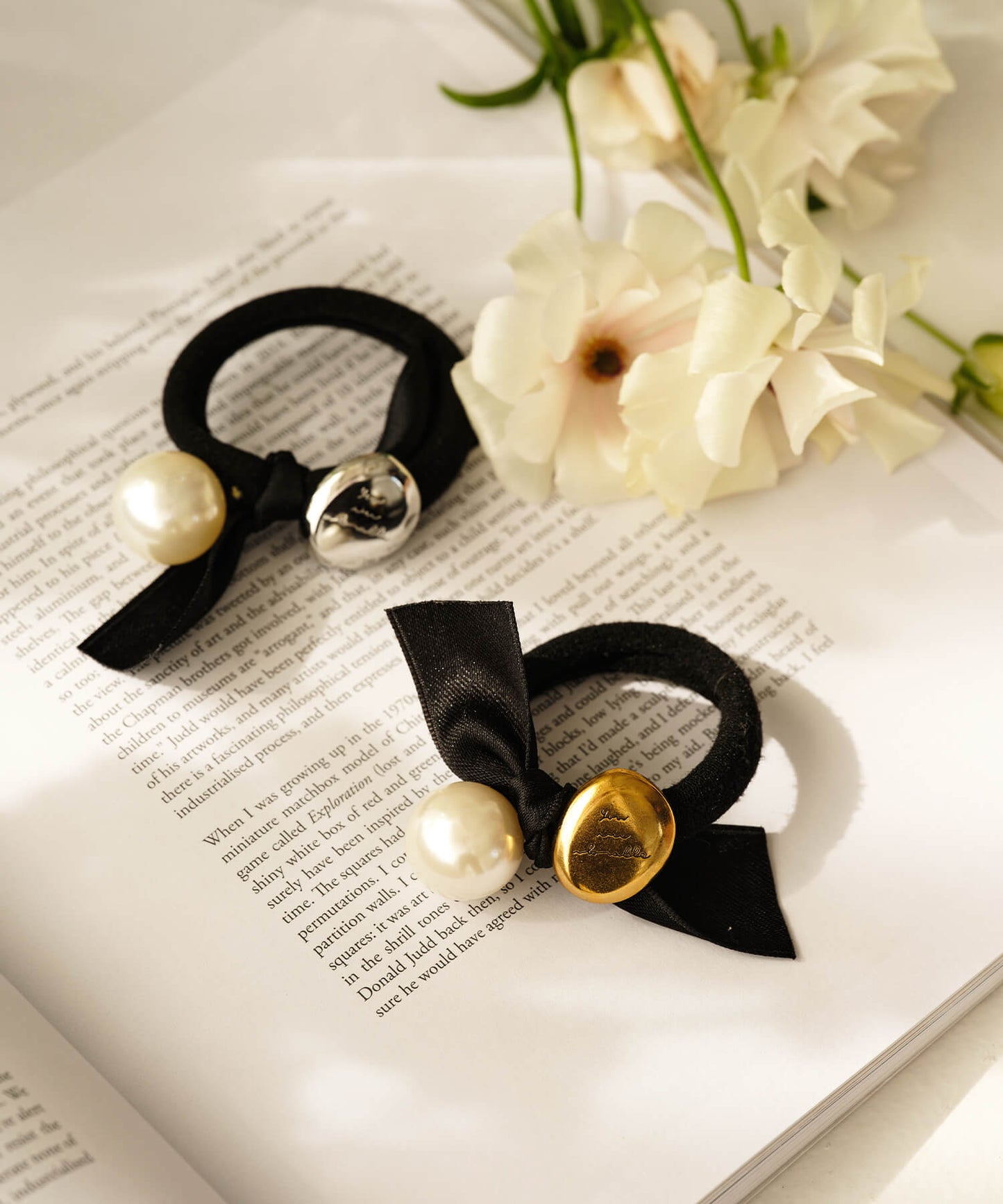 【ANOH】パールリボンヘアゴム