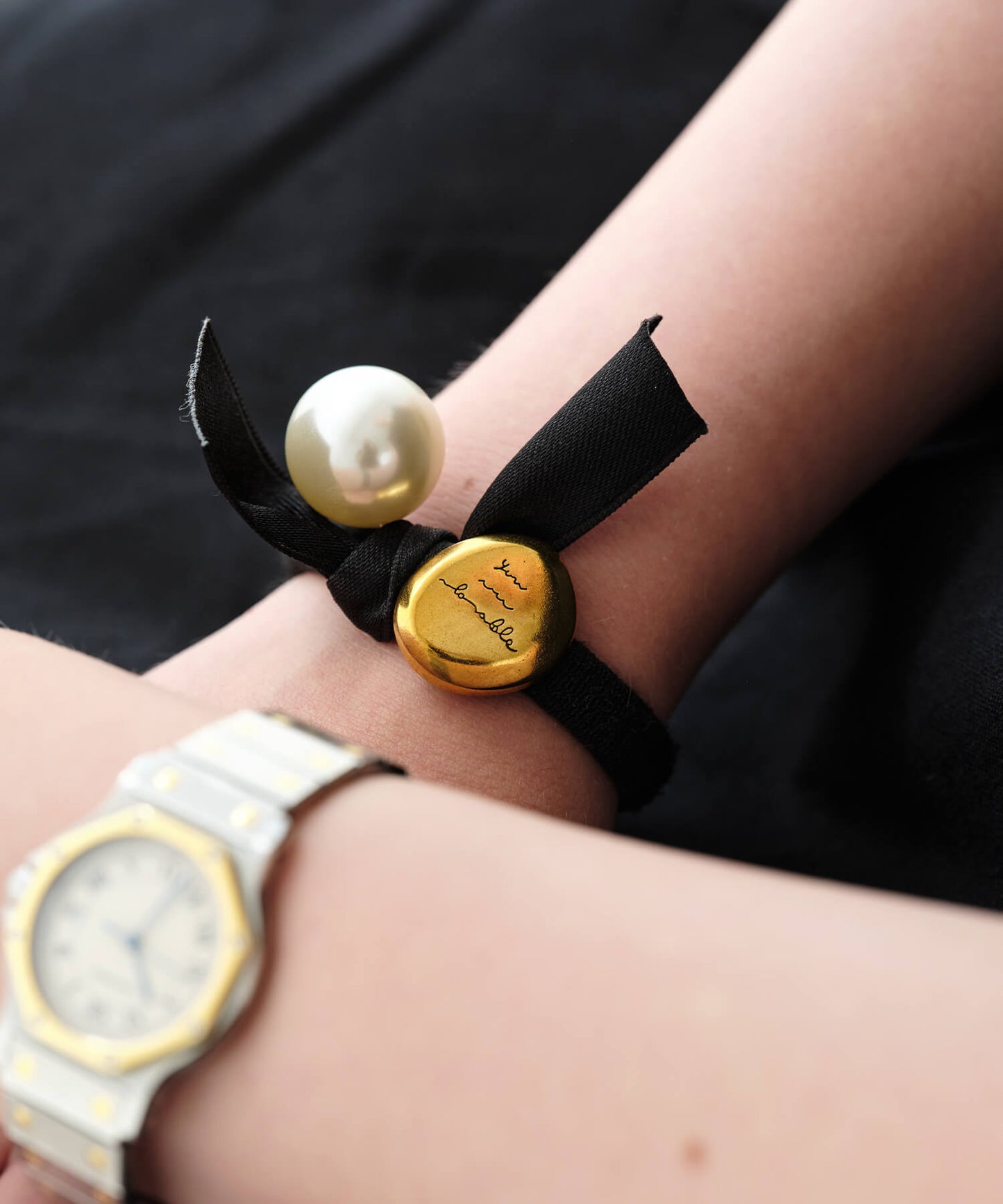 【ANOH】パールリボンヘアゴム