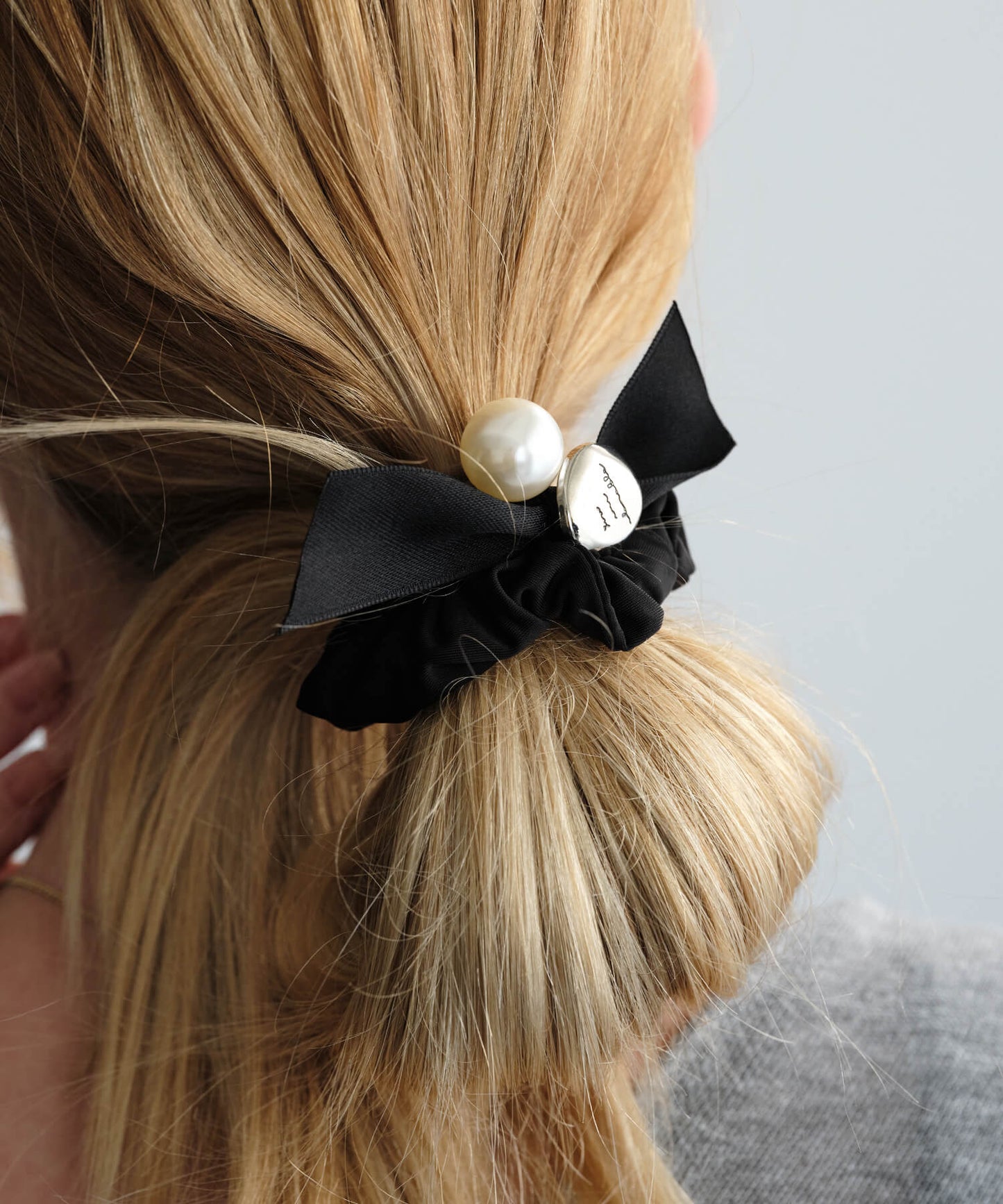 【ANOH】パールリボンヘアゴム