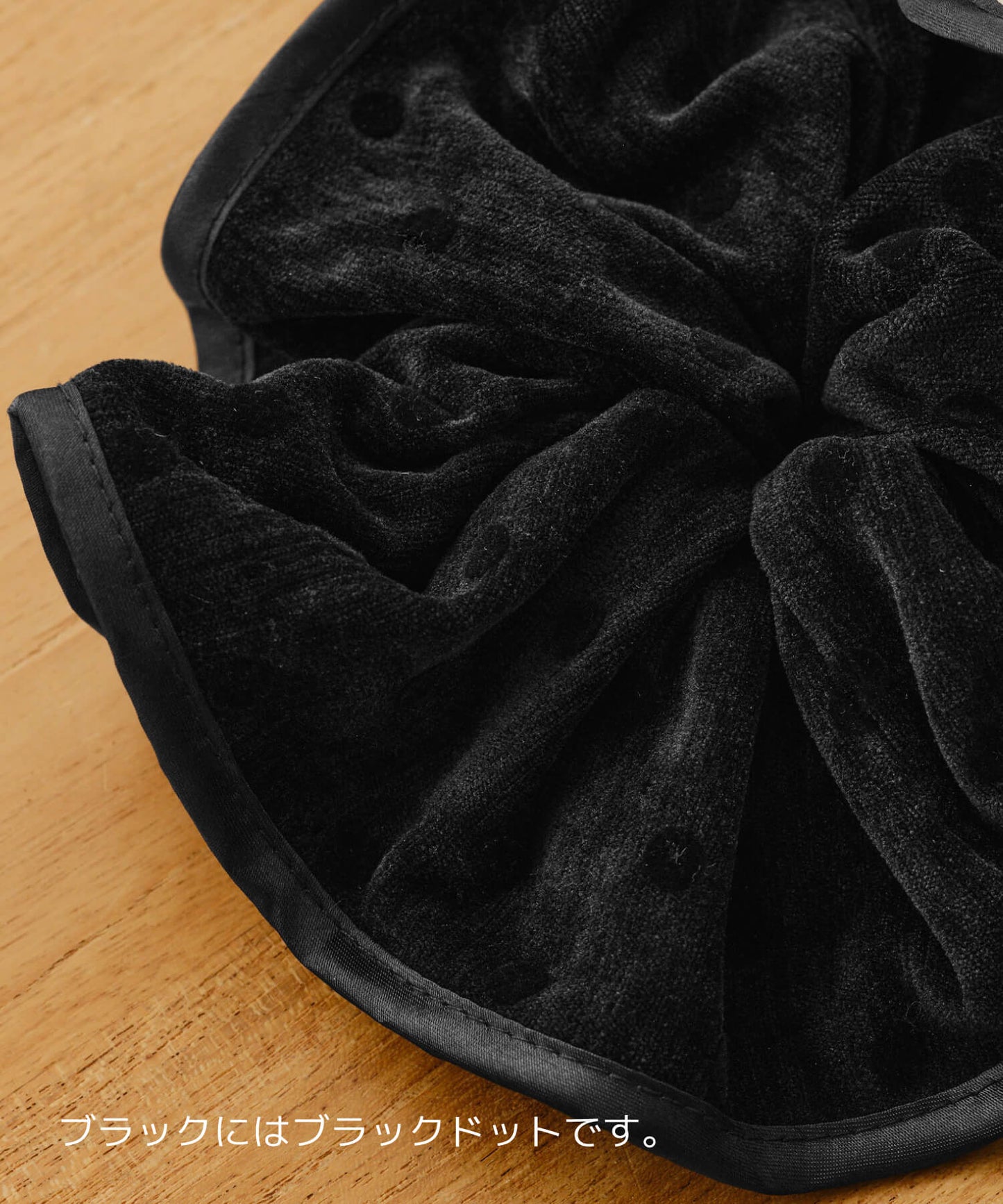 【ANOH】ドットベロアタッチシュシュ