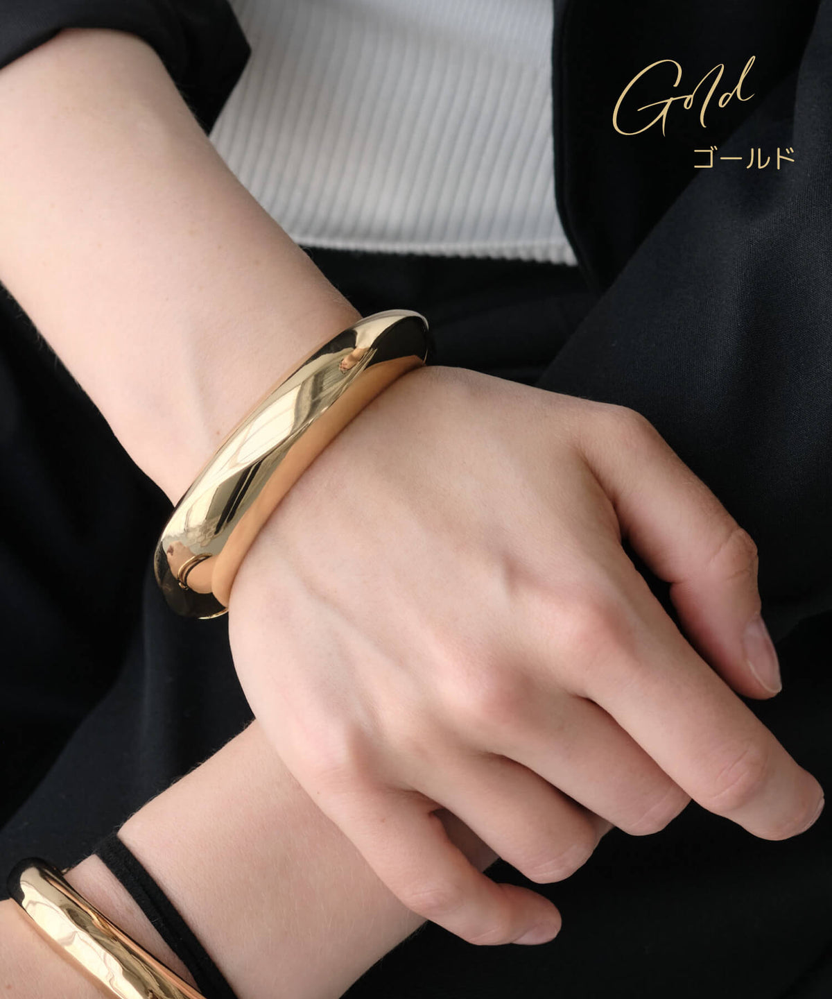 【秋物早割★10%OFF】【ANOH】ワイドスプリングバングル