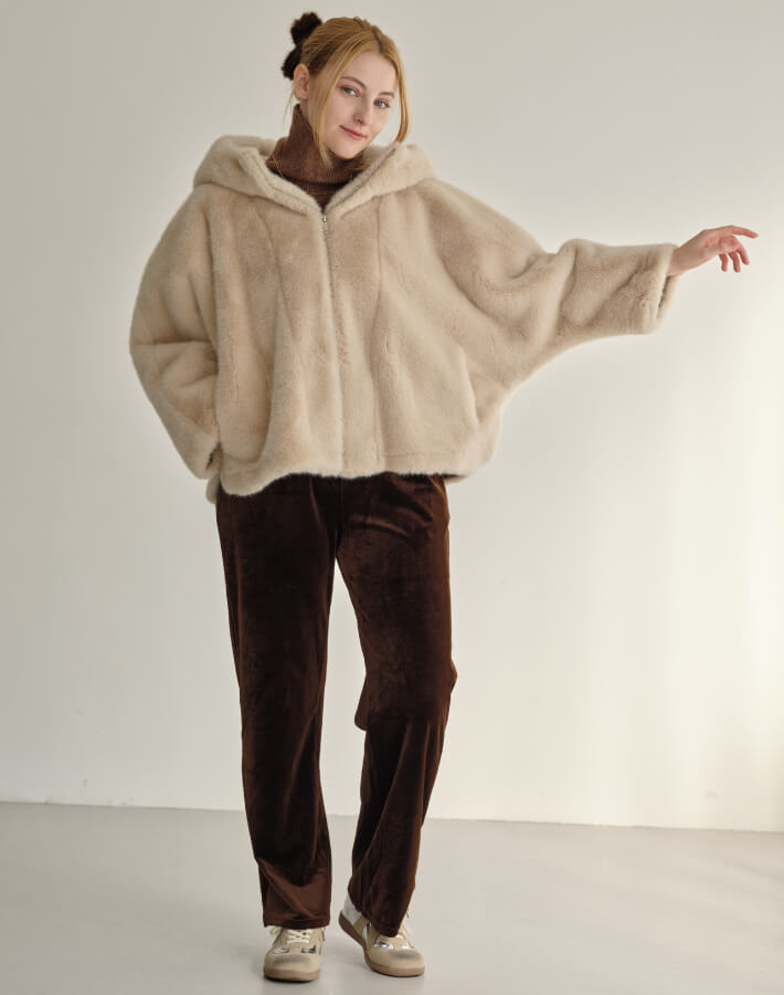 【MIA/ミア】ドルマンソフトファーフードJK