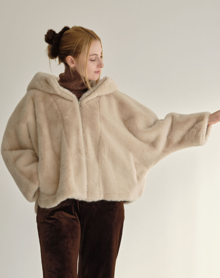 【MIA/ミア】ドルマンソフトファーフードJK