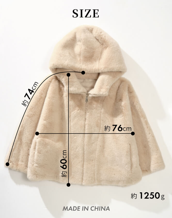 【MIA/ミア】ドルマンソフトファーフードJK