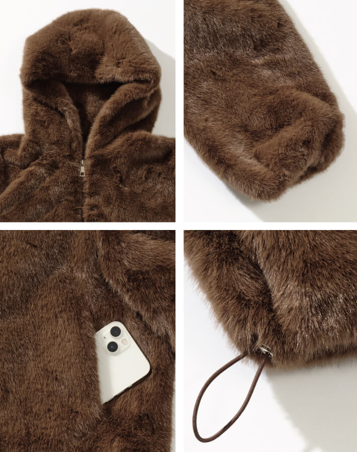 【MIA/ミア】ソフトファーフードジップJK