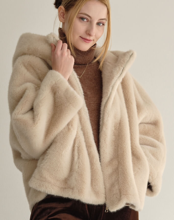 【MIA/ミア】ドルマンソフトファーフードJK