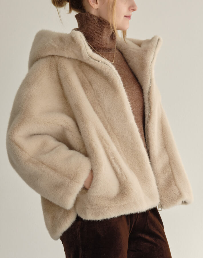 【MIA/ミア】ドルマンソフトファーフードJK