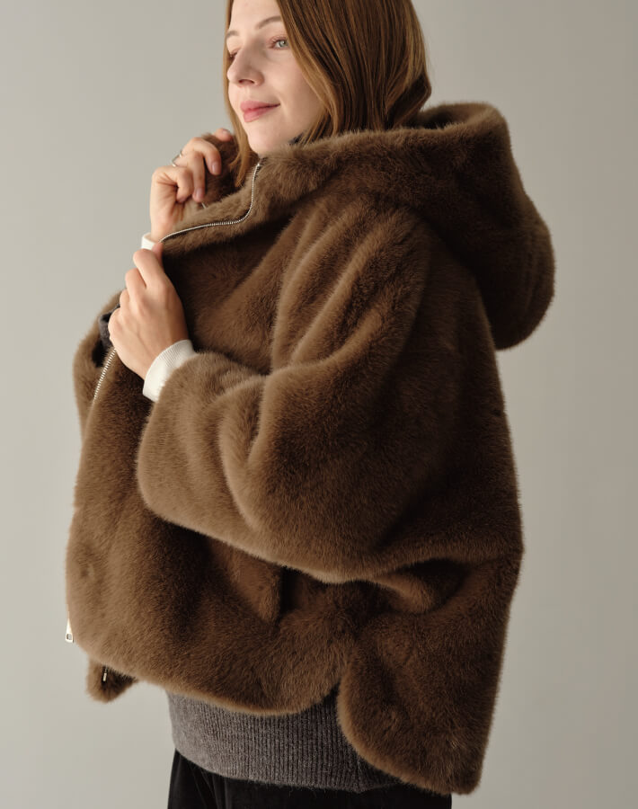 【MIA/ミア】ドルマンソフトファーフードJK