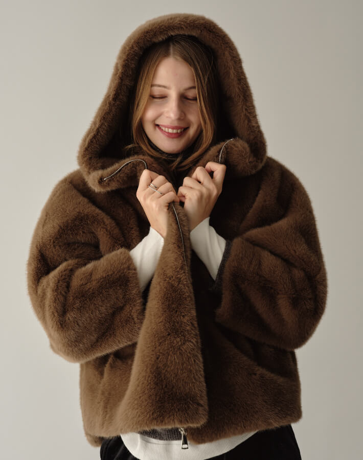 【MIA/ミア】ドルマンソフトファーフードJK