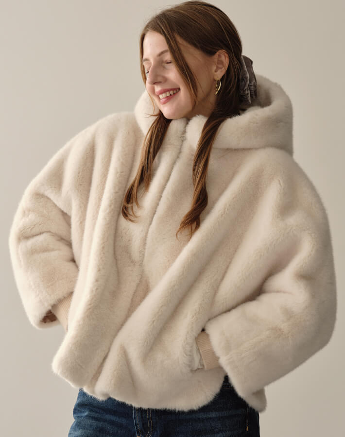 【MIA/ミア】ドルマンソフトファーフードJK