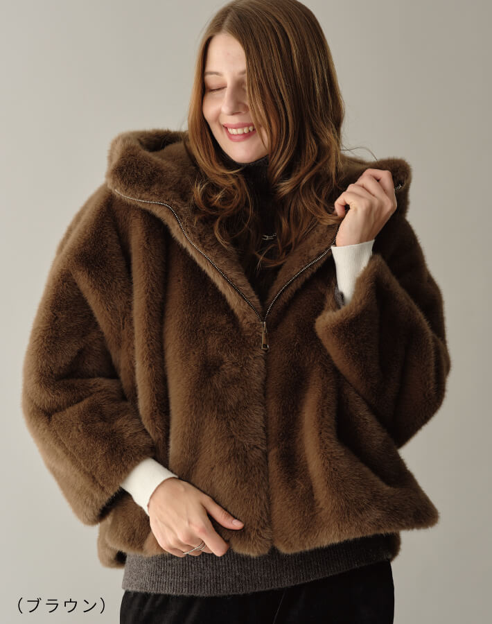 【MIA/ミア】ドルマンソフトファーフードJK