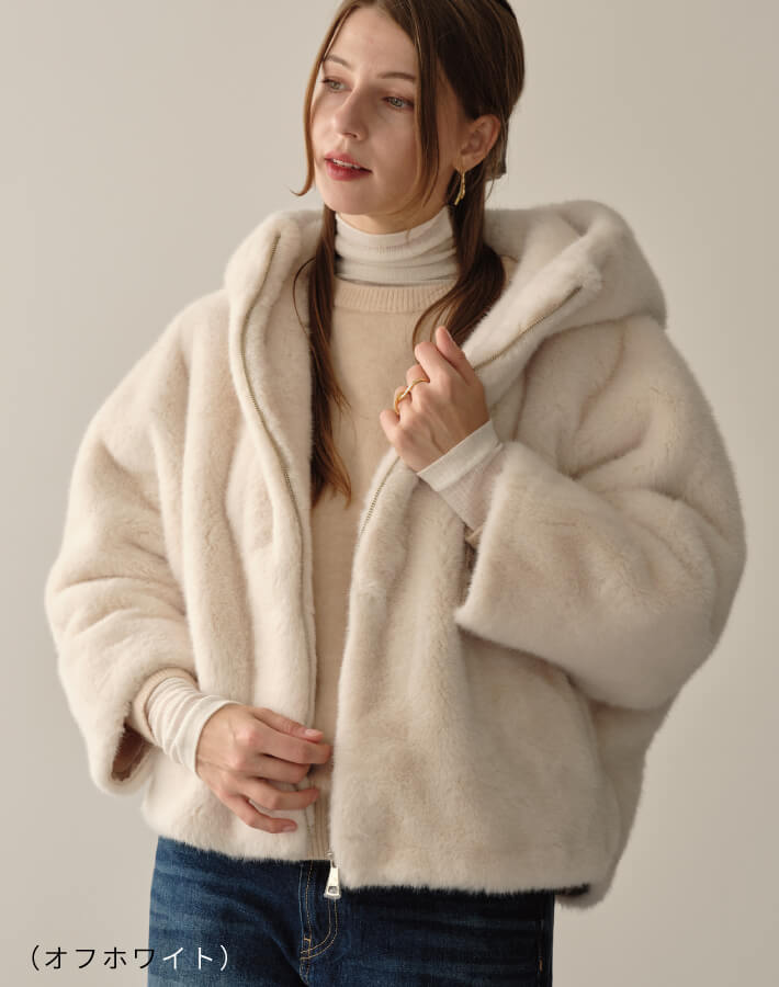 【MIA/ミア】ドルマンソフトファーフードJK