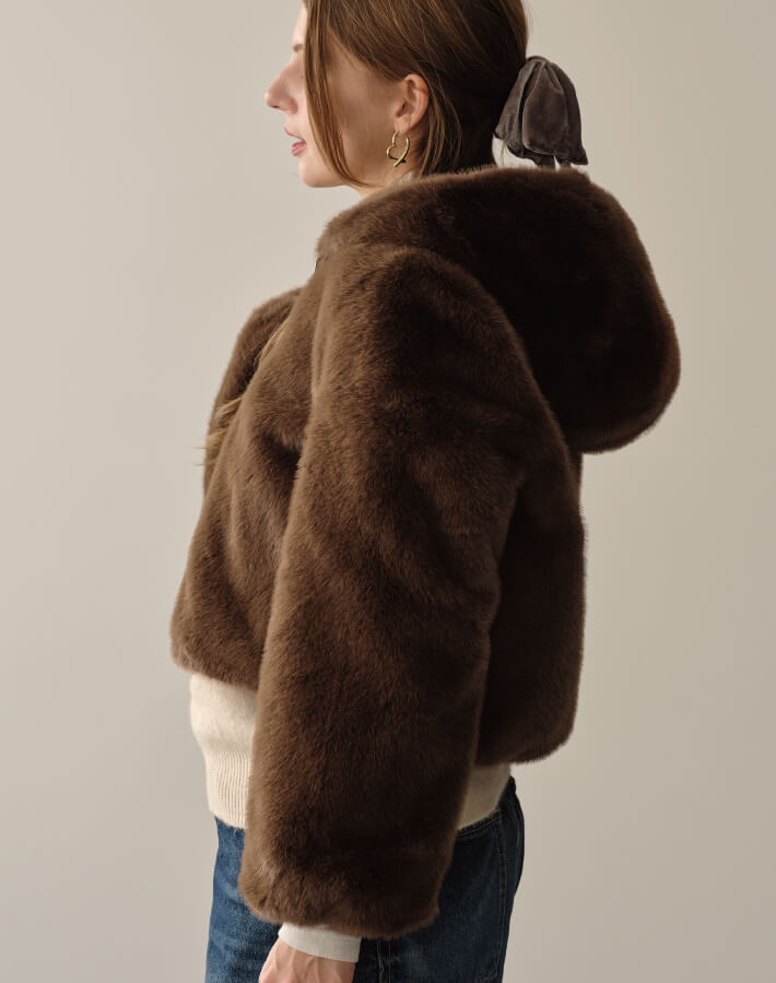 【MIA/ミア】ソフトファーフードジップJK