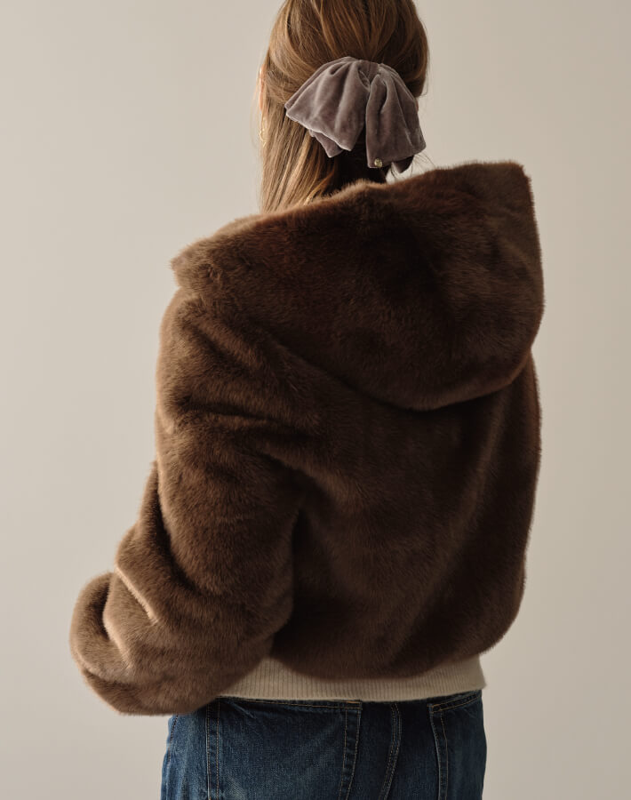 【MIA/ミア】ソフトファーフードジップJK