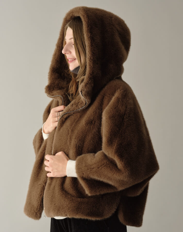 【MIA/ミア】ドルマンソフトファーフードJK