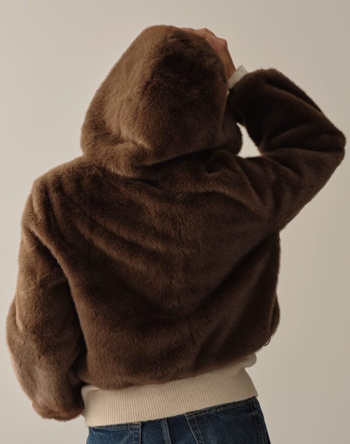 【MIA/ミア】ソフトファーフードジップJK