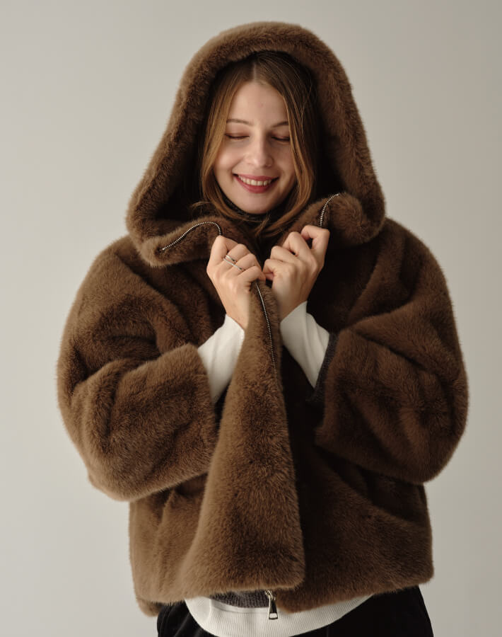 【MIA/ミア】ドルマンソフトファーフードJK