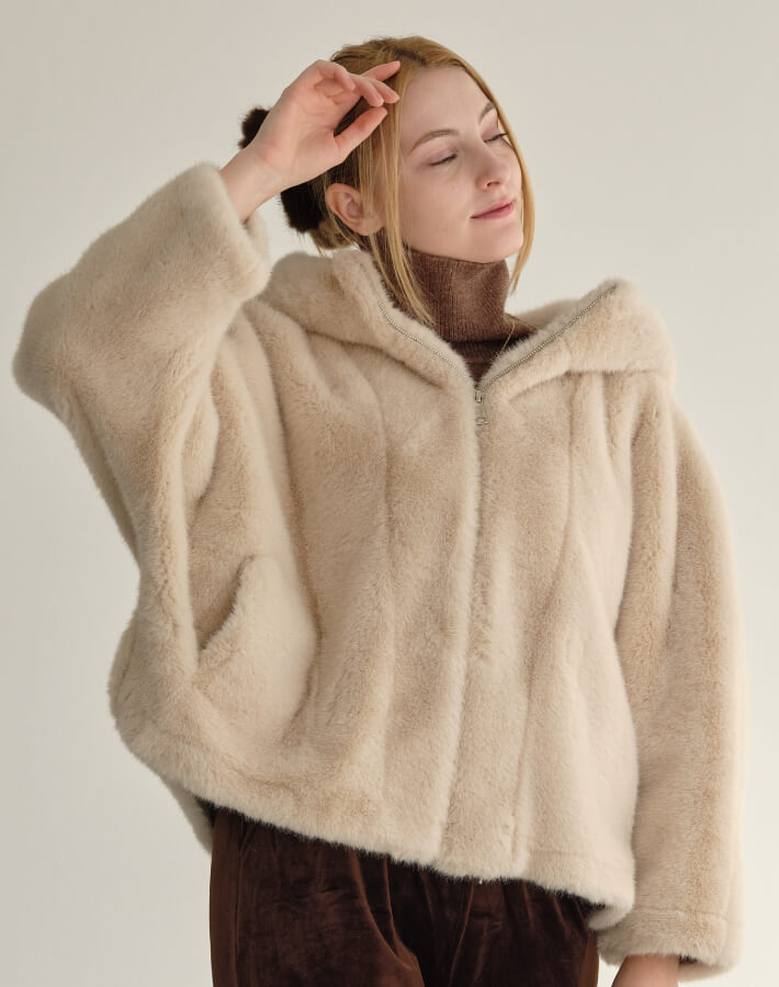 【MIA/ミア】ドルマンソフトファーフードJK