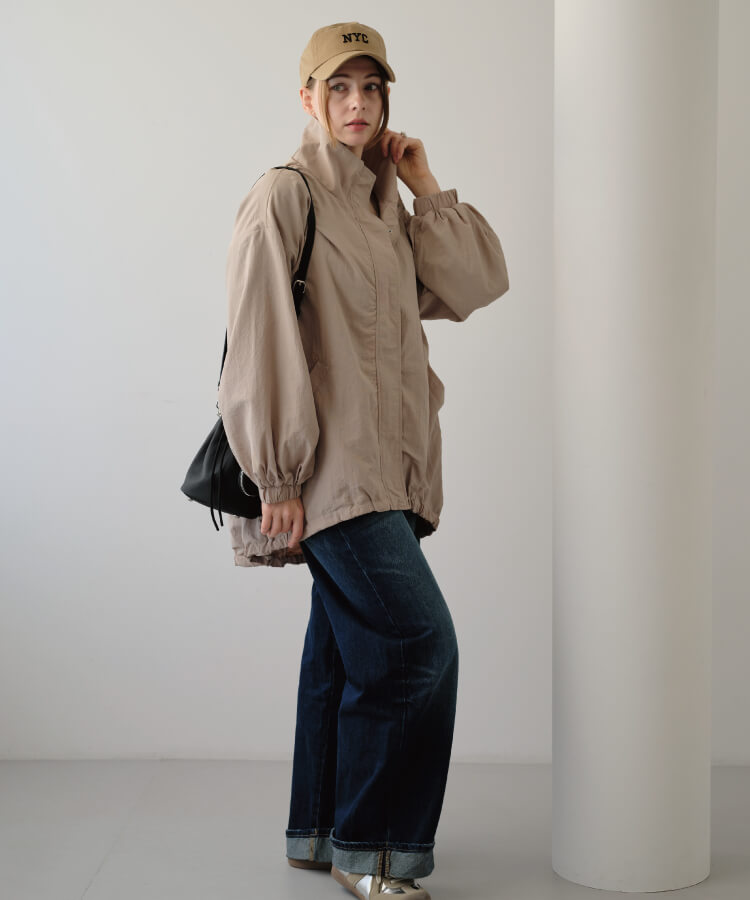 【MIA/ミア】スタンドカラーテイルライトアウター