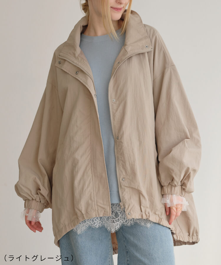 【MIA/ミア】スタンドカラーテイルライトアウター