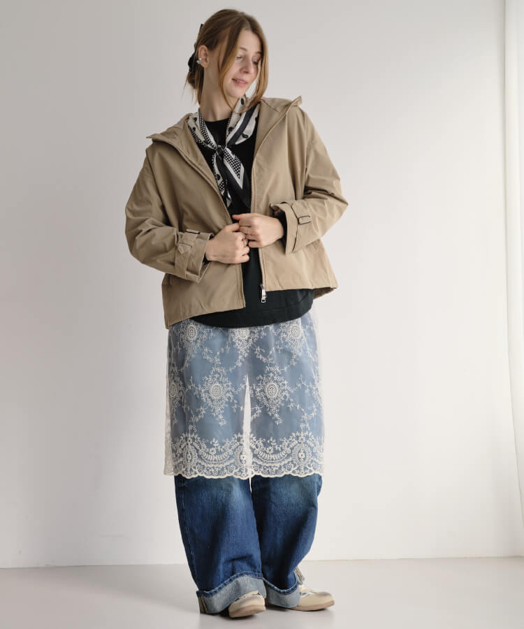 【MIA/ミア】フーディーライトアウター