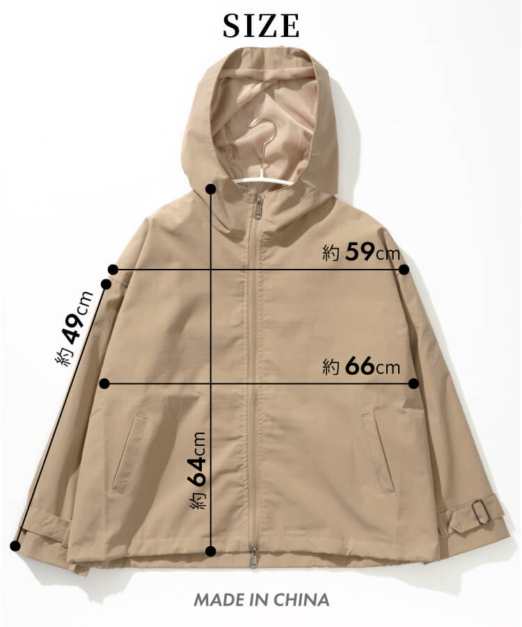 【MIA/ミア】フーディーライトアウター