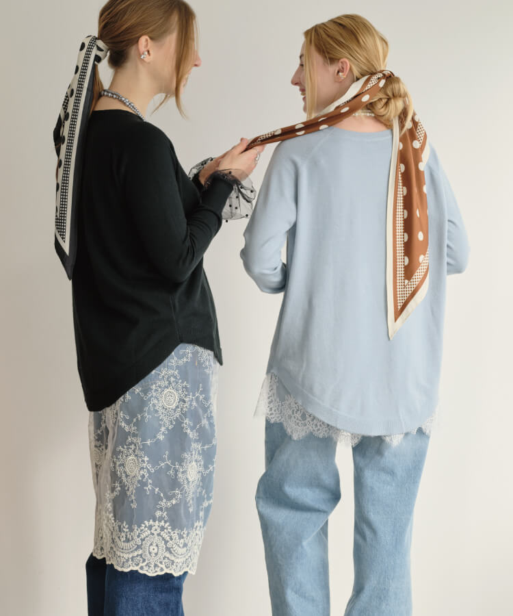 【MIA/ミア】レイヤードレーススカート