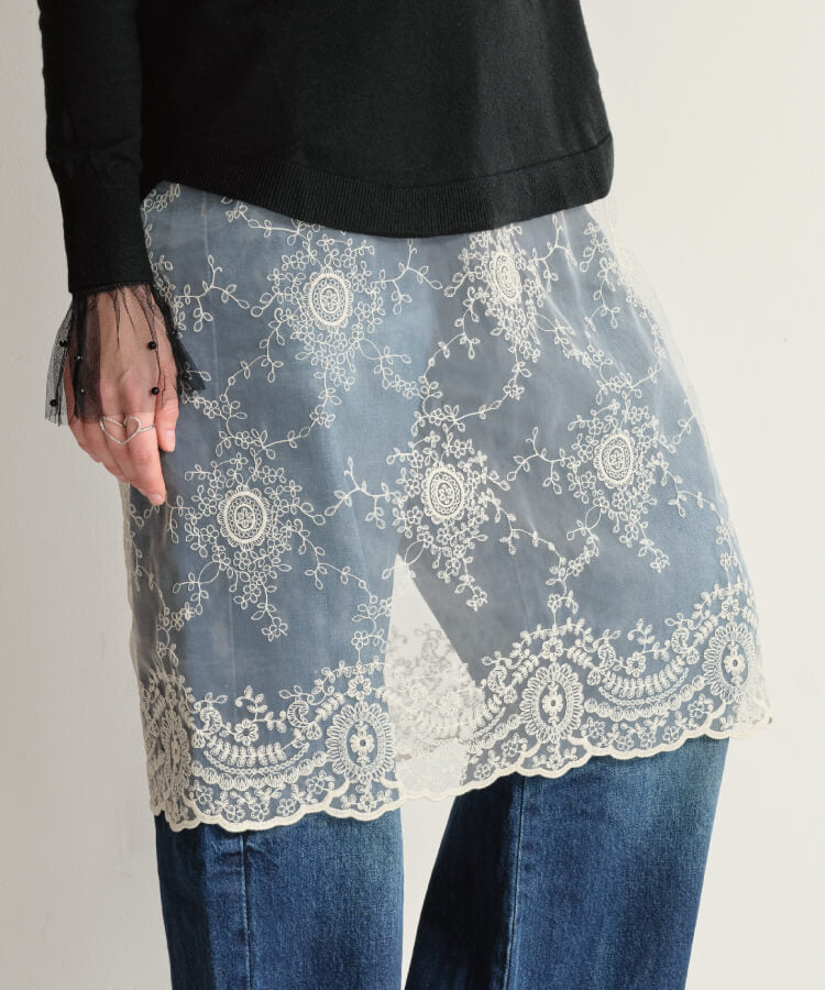 【MIA/ミア】レイヤードレーススカート